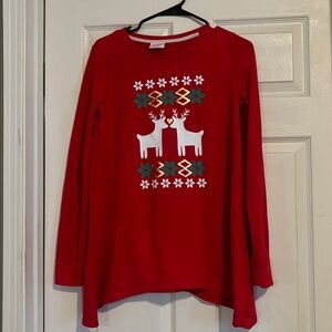 Cat & Jack Red  Christmas Long Sleeve Shirt